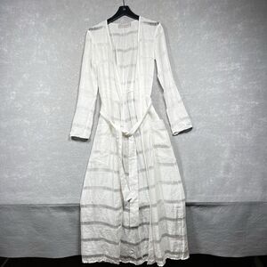 Pondicherie Kimono Womens O/S Off-White Long Sleeve Kimono Cover Up Swimwear